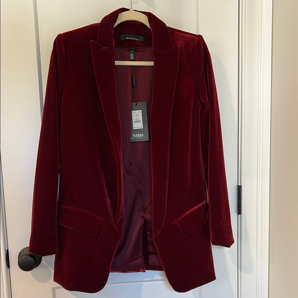 Women's Red Velvet Blazer